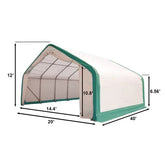 Capannone di Stoccaggio a Traliccio Singolo L20'xL40'xH12' - Protezione Versatile e Resistente